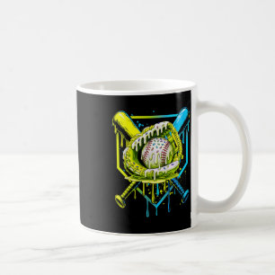 Baseball Drip For Boys Ice Cream Drip Youth Boys B Coffee Mug