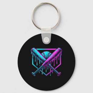 Baseball Drip For Boys Ice Cream Drip Youth Boys B Key Ring