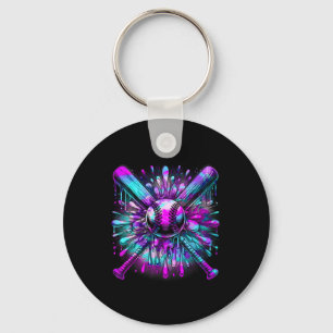 Baseball Drip For Boys Ice Cream Drip Youth Boys B Key Ring