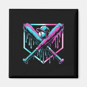 Baseball Drip For Boys Ice Cream Drip Youth Boys B Magnet