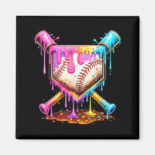 Baseball Drip for Boys Ice Cream Drip Youth Boys Magnet