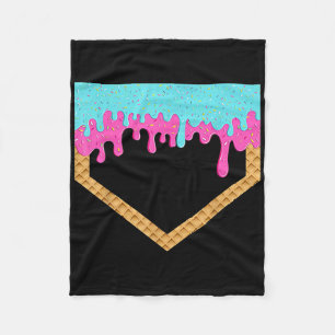 Baseball Drip For Boys Ice Cream Drip Youth Home P Fleece Blanket