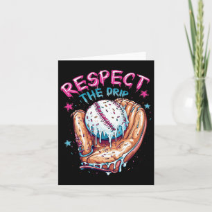 Baseball Drip For Boys Ice Cream Respect The Drip  Card