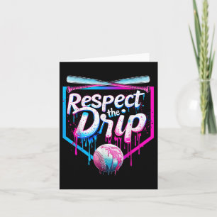 Baseball Drip For Boys Men Ice Cream Drip Respect  Card