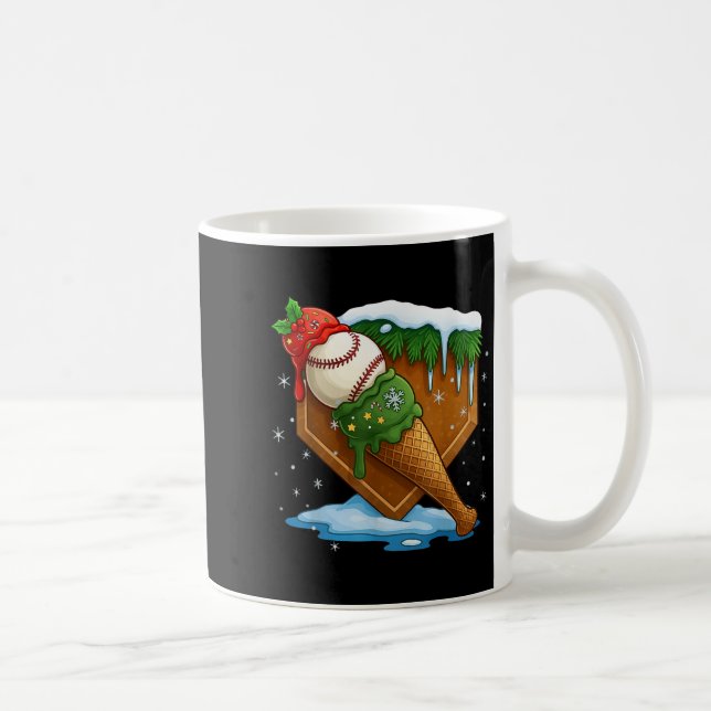 Baseball Drip Funny Christmas Baseball Player Matc Coffee Mug (Right)