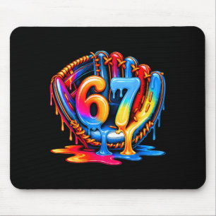 Baseball Drip Ice Cream 67 Baseball Lifestyle 101 Mouse Pad