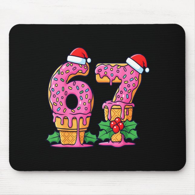 Baseball Drip Ice Cream 67 Baseball Lifestyle 101  Mouse Pad (Front)