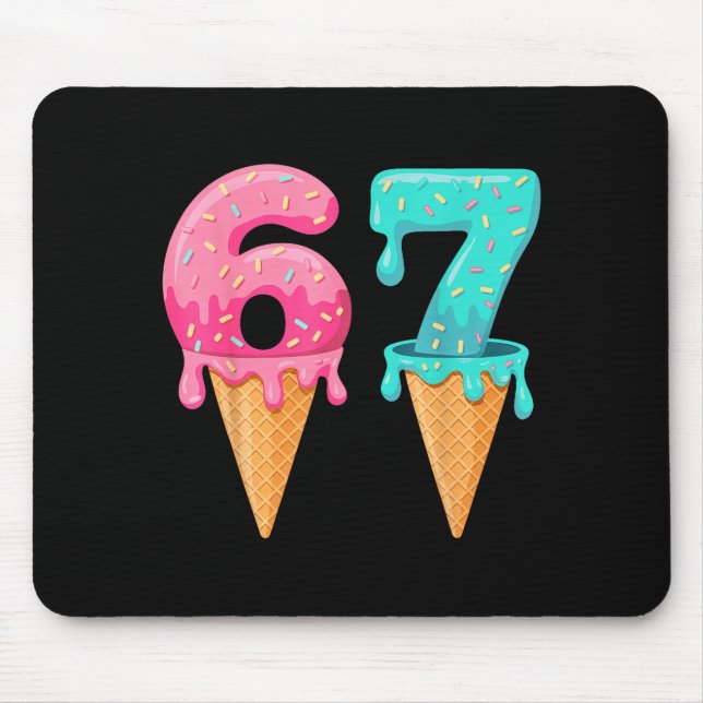 Baseball Drip Ice Cream 67 Baseball Lifestyle 101  Mouse Pad (Front)