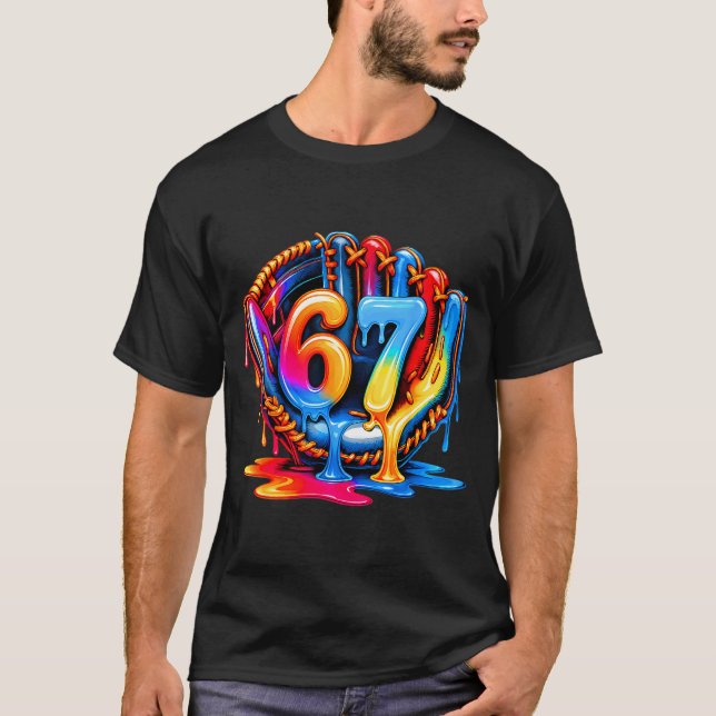 Baseball Drip Ice Cream 67 Baseball Lifestyle 101  T-Shirt (Front)