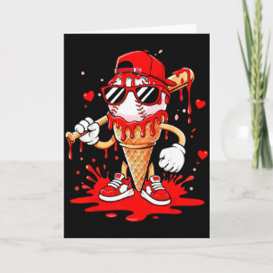 Baseball Drip Ice Cream Apparel Youth Boys Valenti Card