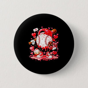Baseball Drip Ice Cream Boys Kids Youth Valentines 6 Cm Round Badge