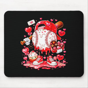 Baseball Drip Ice Cream Boys Kids Youth Valentines Mouse Pad