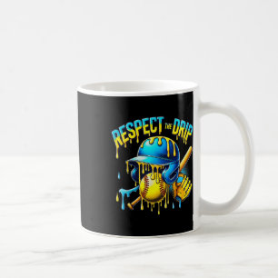 Baseball Drip Ice Cream Dripping Respect The Drip Coffee Mug