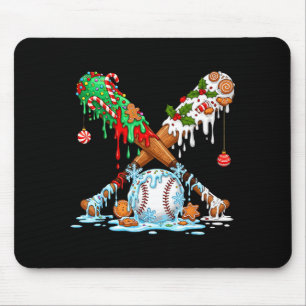Baseball Drip Ice Cream Men Boys Christmas Basebal Mouse Pad