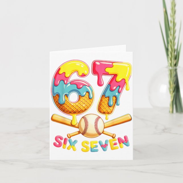 Baseball Drip Ice Cream Number 67 Player Lifestyle Card (Front)