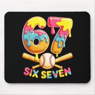 Baseball Drip Ice Cream Number 67 Player Lifestyle Mouse Pad