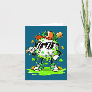 Baseball drip ice cream st patrick’s day for youth card