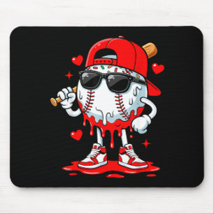 Baseball Drip Ice Cream Sungles Boys Youth Kids Va Mouse Pad