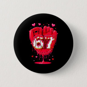 Baseball Drip Ice Cream Valentine Youth Boys Girls 6 Cm Round Badge