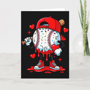 Baseball Drip Icecream Apparel Youth Boy Valentine Card