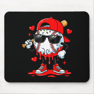 Baseball Drip Icecream Apparel Youth Boy Valentine Mouse Pad