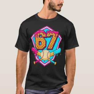 Baseball Drip Jersey Number 67 For Players 67Th T-Shirt