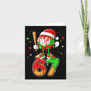 Baseball Drip Number 67 Meme Ice Cream Dripng Chri Card