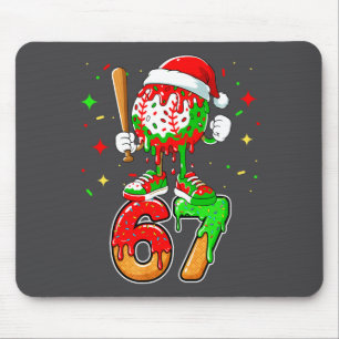 Baseball Drip Number 67 Meme Ice Cream Dripng Chri Mouse Pad