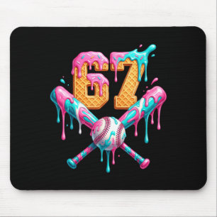 Baseball Drip Number 67 Player  Mouse Pad