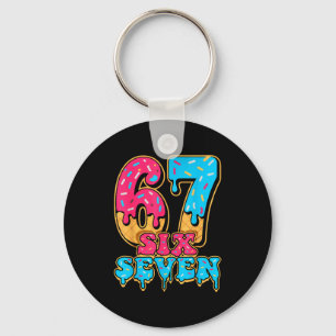 Baseball Drip Number 67 Player Or 67th Birthday  Key Ring