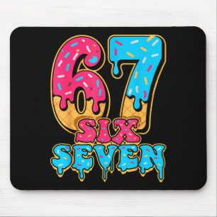 Baseball Drip Number 67 Player Or 67th Birthday  Mouse Pad