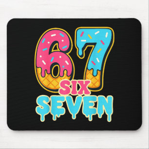 Baseball Drip Number 67 Player Trendy 6 7 Meme Fun Mouse Pad
