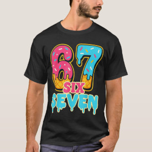 Baseball Drip Number 67 Player Trendy 6 7 Meme Fun T-Shirt