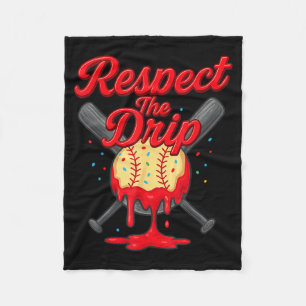 Baseball Drip Team For Boys And Girls Ice Cream Co Fleece Blanket
