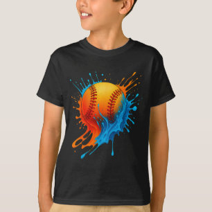 Baseball Drip Team For Boys And Girls Ice Cream Co T-Shirt