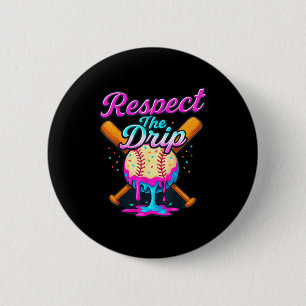 Baseball Drip Team For Boys Ice Cream Cool  6 Cm Round Badge