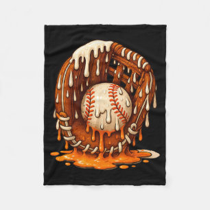 Baseball Drip Team For Boys Ice Cream Cool Fleece Blanket
