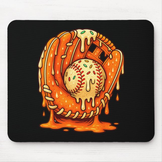Baseball Drip Team For Boys Ice Cream Cool  Mouse Pad (Front)