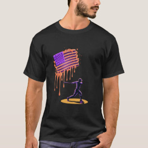 Baseball Dripping USA Boys Kids Drip Ice Cream Ame T-Shirt