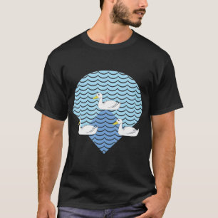 Baseball Ducks on the Pond Runners On Base T-Shirt
