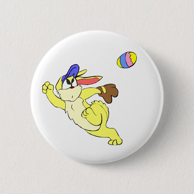 Baseball Easter 6 Cm Round Badge (Front)