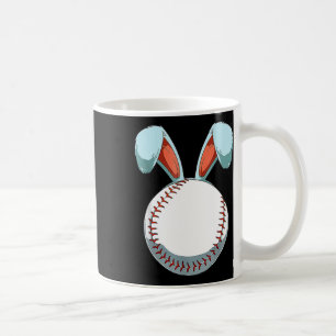 Baseball Easter Bunny Ears Easter Eggs Hunting Bas Coffee Mug