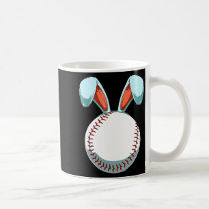 Baseball Easter Day Bunny Ears Rabbit Baseball Fa  Coffee Mug