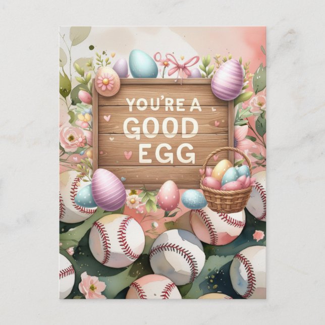 Baseball Easter  Greeting Card  (Front)