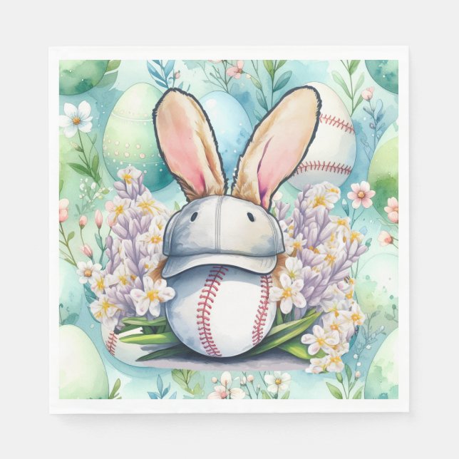 Baseball Easter  themed  Napkin (Front)