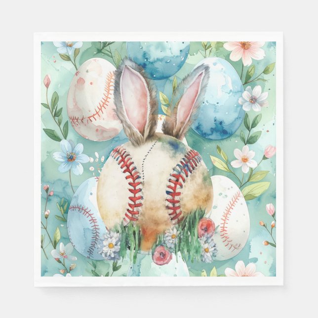 Baseball Easter  themed  Napkin (Front)
