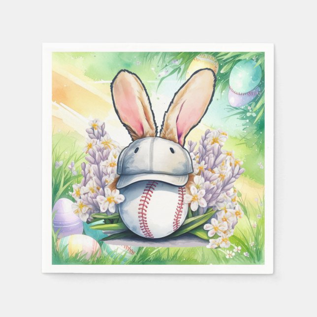 Baseball Easter  themed  Napkin (Front)
