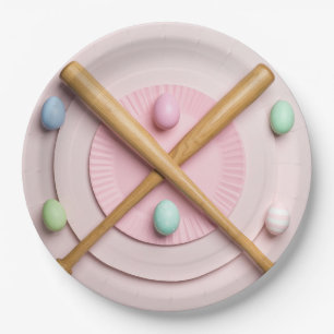 Baseball Easter themed Paper Plate