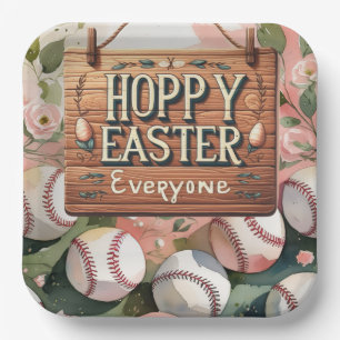 Baseball Easter themed Paper Plate