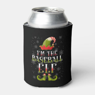Baseball Elf Christmas Can Cooler